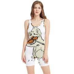 Cat Playing The Violin Art Women s Wrestling Singlet