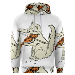 Cat Playing The Violin Art Men s Overhead Hoodie