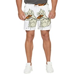 Cat Playing The Violin Art Men s Runner Shorts by oldshool