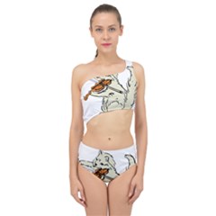 Cat Playing The Violin Art Spliced Up Two Piece Swimsuit by oldshool