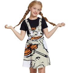 Cat Playing The Violin Art Kids  Apron Dress