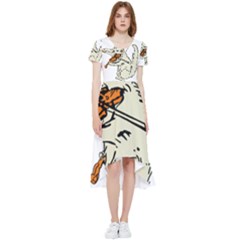 Cat Playing The Violin Art High Low Boho Dress