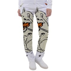 Cat Playing The Violin Art Women s Casual Pants