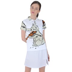 Cat Playing The Violin Art Women s Polo Tee