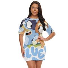 Bluey Shirt, Bluey Bingo Shirt, Bluey T-shirt, Bluey Adult Shirt, Bluey Tee Bluey Birthday Shirt, Bl Just Threw It On Dress by avitendut