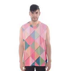 Background Geometric Triangle Men s Basketball Tank Top by Semog4