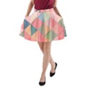 Background Geometric Triangle A-Line Pocket Skirt View1