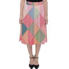 Background Geometric Triangle Classic Midi Skirt by Semog4