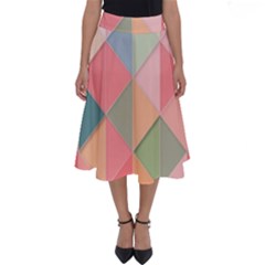 Background Geometric Triangle Perfect Length Midi Skirt by Semog4