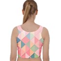 Background Geometric Triangle Velvet Racer Back Crop Top View2