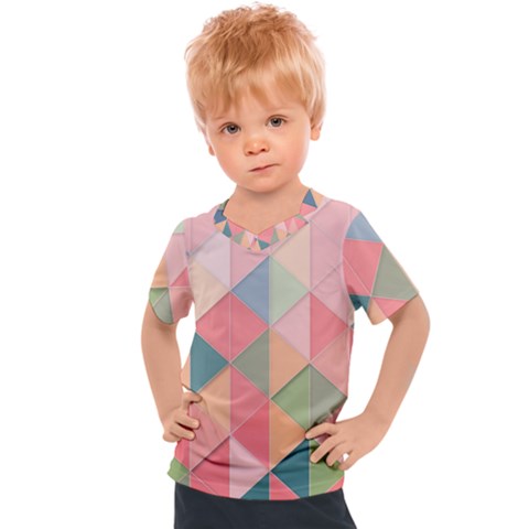 Background Geometric Triangle Kids  Sports Tee by Semog4