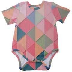 Background Geometric Triangle Baby Short Sleeve Bodysuit by Semog4