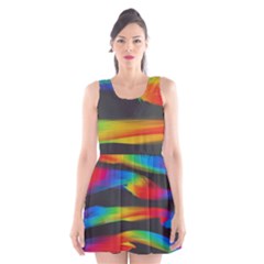 Colorful Background Scoop Neck Skater Dress by Semog4