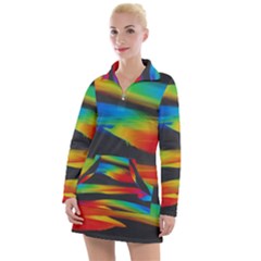 Colorful Background Women s Long Sleeve Casual Dress by Semog4