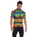 Colorful Background Men s Short Sleeve Cycling Jersey View3