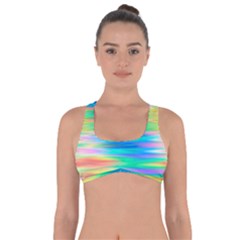 Wave Rainbow Bright Texture Got No Strings Sports Bra by Semog4