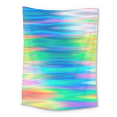 Wave Rainbow Bright Texture Medium Tapestry by Semog4