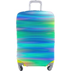 Wave Rainbow Bright Texture Luggage Cover (large) by Semog4