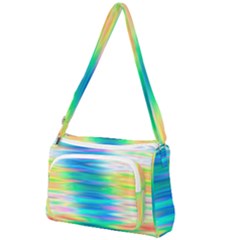 Wave Rainbow Bright Texture Front Pocket Crossbody Bag by Semog4