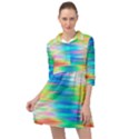 Wave Rainbow Bright Texture Mini Skater Shirt Dress View1