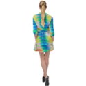 Wave Rainbow Bright Texture Mini Skater Shirt Dress View2