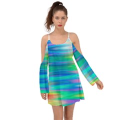 Wave Rainbow Bright Texture Boho Dress by Semog4