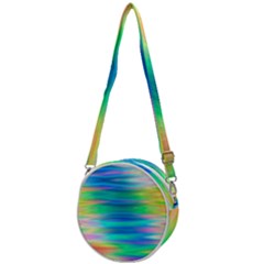 Wave Rainbow Bright Texture Crossbody Circle Bag by Semog4