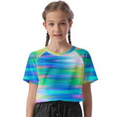 Wave Rainbow Bright Texture Kids  Basic Tee by Semog4