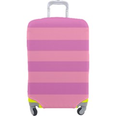 Pink Stripes Striped Design Pattern Luggage Cover (large) by Semog4