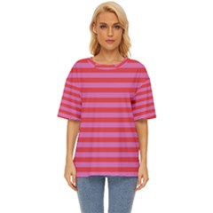 Stripes-striped-design-pattern Oversized Basic Tee by Semog4