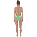 Checkerboard-pastel-squares- Tie Back One Piece Swimsuit View2