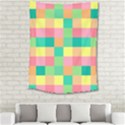 Checkerboard-pastel-squares- Medium Tapestry View2