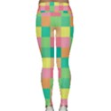 Checkerboard-pastel-squares- Lightweight Velour Classic Yoga Leggings View2