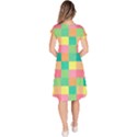 Checkerboard-pastel-squares- Classic Short Sleeve Dress View4