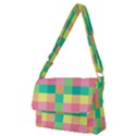 Checkerboard-pastel-squares- Full Print Messenger Bag (M) View1