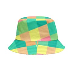 Checkerboard-pastel-squares- Bucket Hat