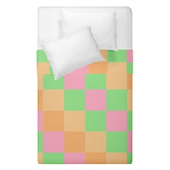 Checkerboard-pastel-squares Duvet Cover Double Side (single Size) by Semog4