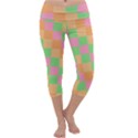 Checkerboard-pastel-squares Capri Yoga Leggings View1