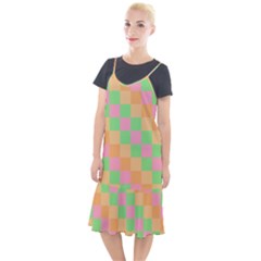 Checkerboard-pastel-squares Camis Fishtail Dress by Semog4