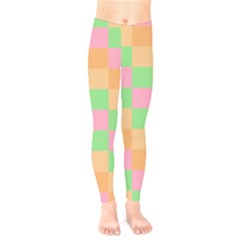 Checkerboard-pastel-squares Kids  Classic Winter Leggings by Semog4