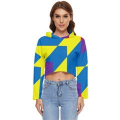 Colorful-red-yellow-blue-purple Women s Lightweight Cropped Hoodie by Semog4