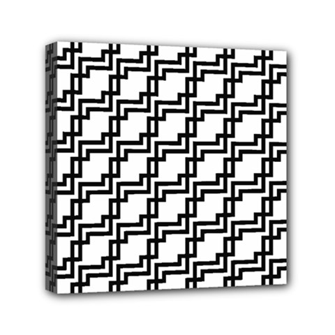 Pattern-monochrome-repeat Mini Canvas 6  X 6  (stretched) by Semog4