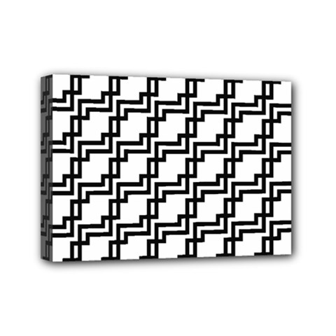 Pattern-monochrome-repeat Mini Canvas 7  X 5  (stretched) by Semog4