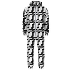 Pattern-monochrome-repeat Hooded Jumpsuit (men)