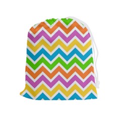 Chevron-pattern-design-texture Drawstring Pouch (xl) by Semog4