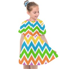 Chevron-pattern-design-texture Kids  Sailor Dress by Semog4