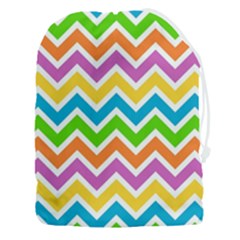 Chevron-pattern-design-texture Drawstring Pouch (3xl) by Semog4