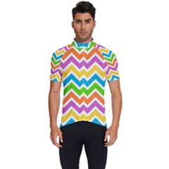 Chevron-pattern-design-texture Men s Short Sleeve Cycling Jersey