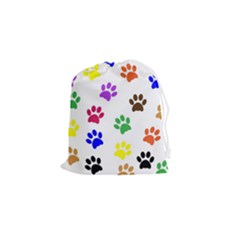 Pawprints-paw-prints-paw-animal Drawstring Pouch (small) by Semog4