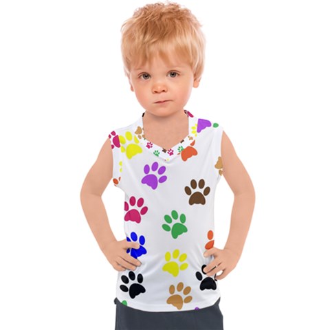 Pawprints-paw-prints-paw-animal Kids  Sport Tank Top by Semog4